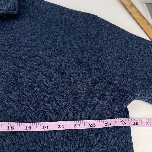 VICTORIA'S SECRET PINK 1/4 ZIP SWEATER OVERSIZED PULLOVER BLUE L Women's - Picture 11 of 12